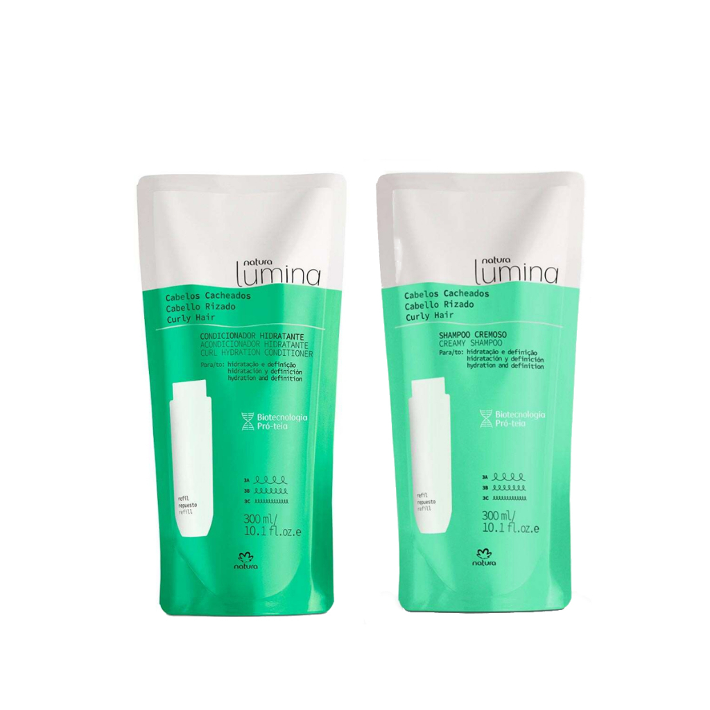 Lumina Refil para Cabelos Cacheados - Kit Shampoo e Condicionador / Kit Shampoo / Máscara Nutritiva