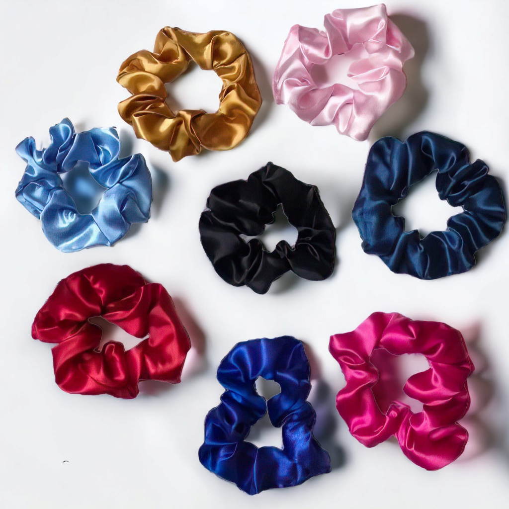 Xuxinha de cetim Rabicó cetim anti frizz scrunchies amarrador Elástico de Cabelo