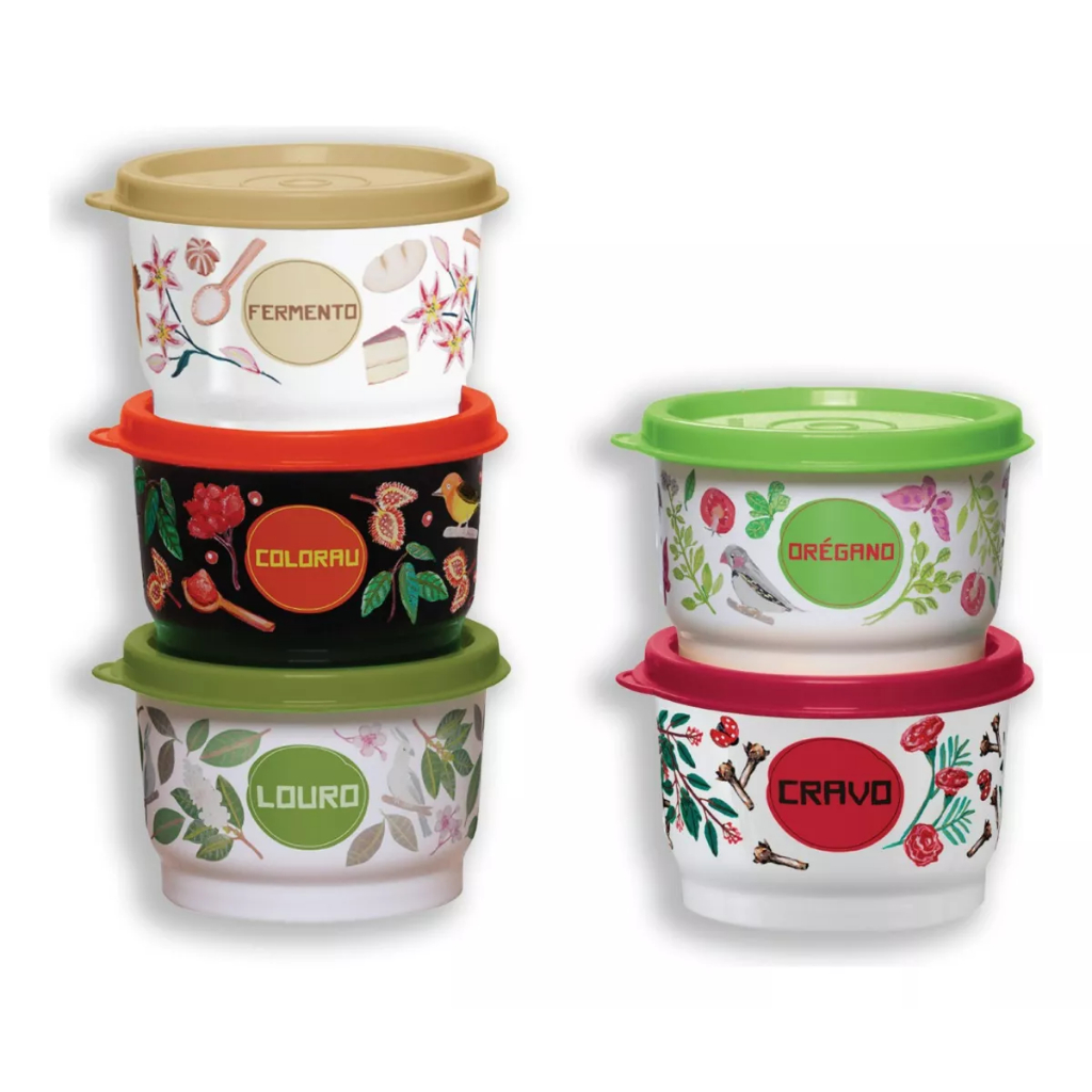 Tupperware Linha Tupper Potinho Tempero Floral