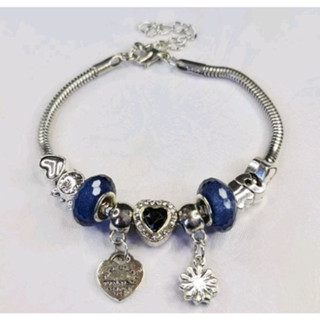 Pulseira Pandora Feminina Bracelete Prata e Dourada