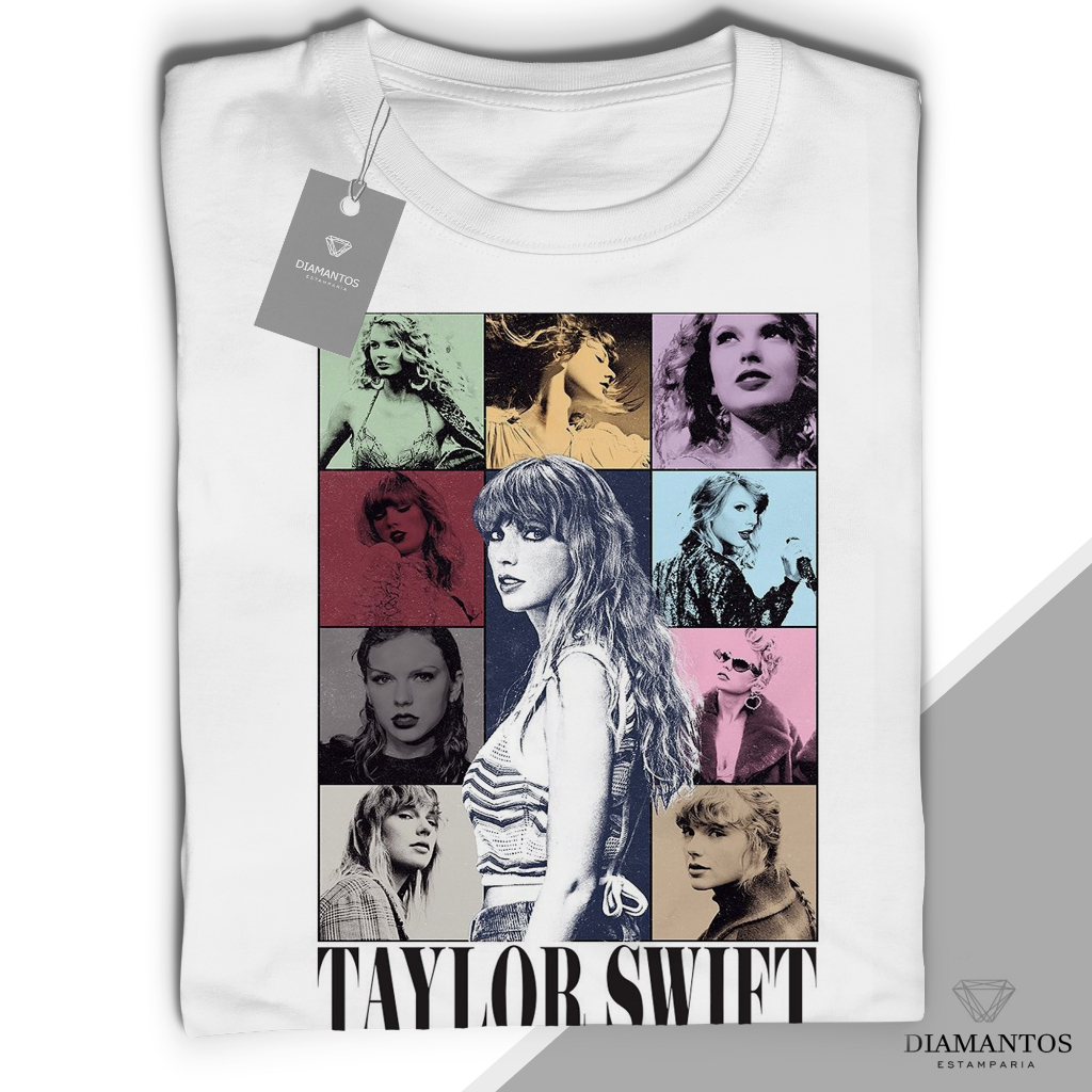 Camiseta Taylor Swift The Eras Tour diversos modelos baby look e camiseta Unissex blusa