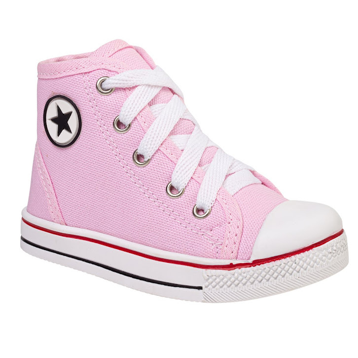 Tenis Cano Alto Infantil Feminino Rosa *ENVIO IMEDIATO*