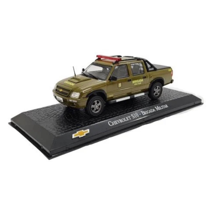 Miniatura Chevrolet S-10 Brigada Militar  1/43 Edição Especial Chevrolet Collection