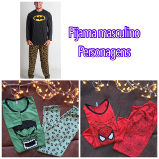 Pijama Personagens variados malha Promoção