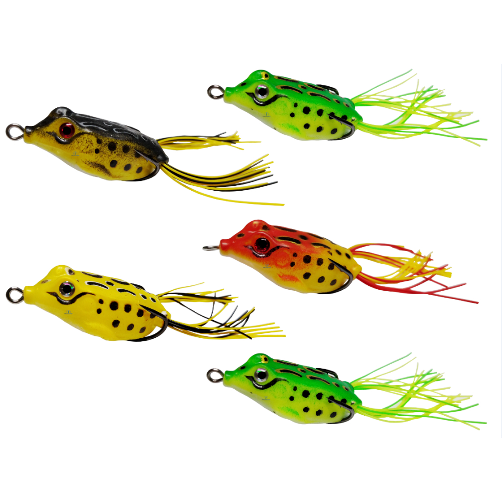Kit 10 Isca Artificial Sapo Sapinho Frog 5,5cm 9g Anzol Duplo Anti Enrosco para Pesca Traira