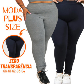 Calça Legging Plus Size Leg Suplex Grossa Zero Transparência Costura Reforçada Cintura Alt...