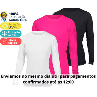 Camiseta feminina Segunda Pele Térmica Manga Longa com Proteção UV