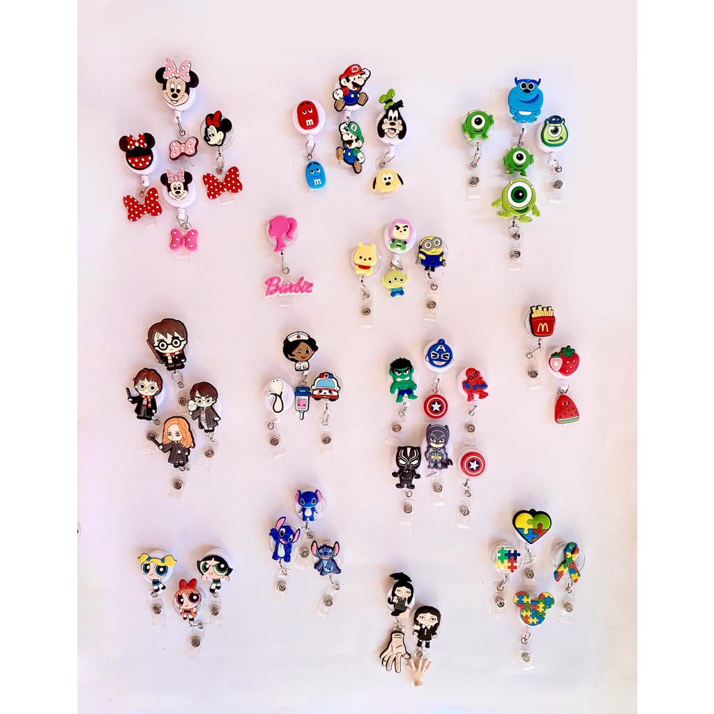 Roller clip - Porta Cracha Retrátil de personagem em Oferta na Shopee