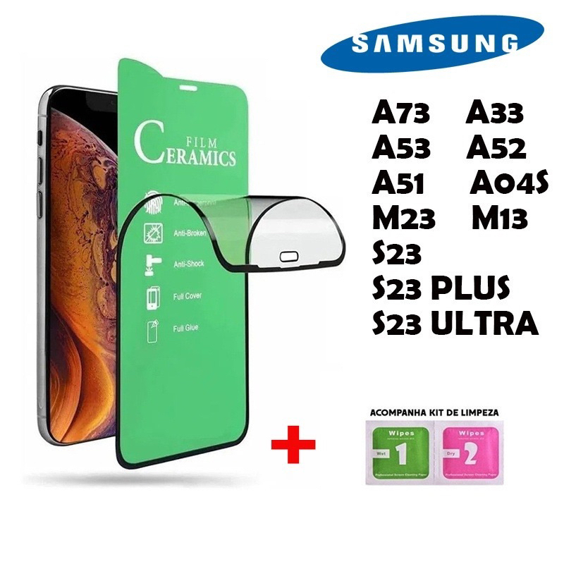 Película de Cerâmica para Samsung A73 A53 A52 A51 A04S M23 M13 S23 S23PLUS S23ULTRA S24 S25 películas protetora de tela