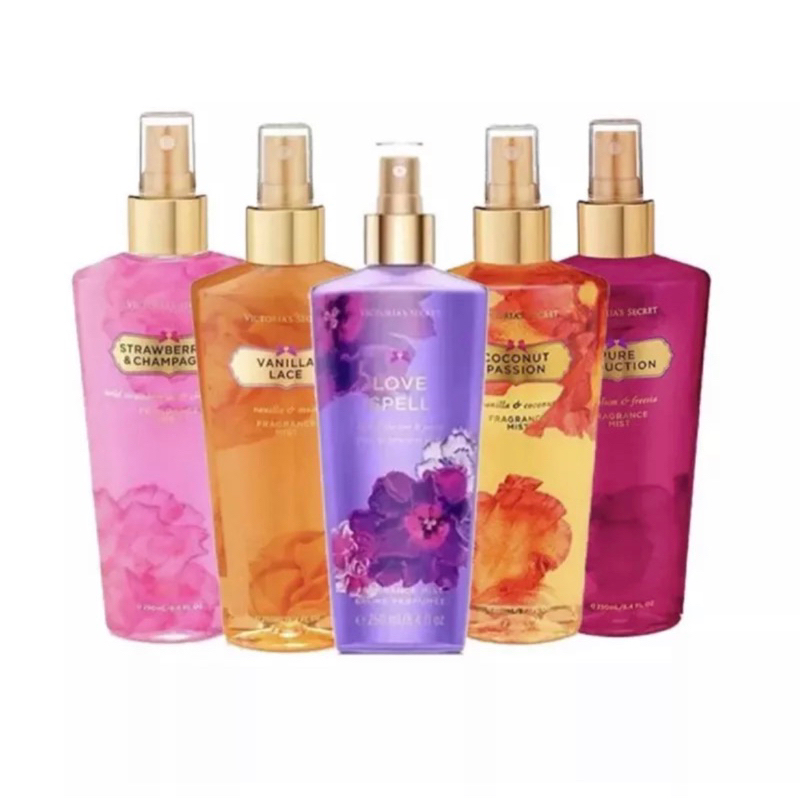 PROMOÇÃO Body Splash Victoria’s Secret Pós Banho 250ML Vanilla Pure Love Coconut Morango Strawberrues