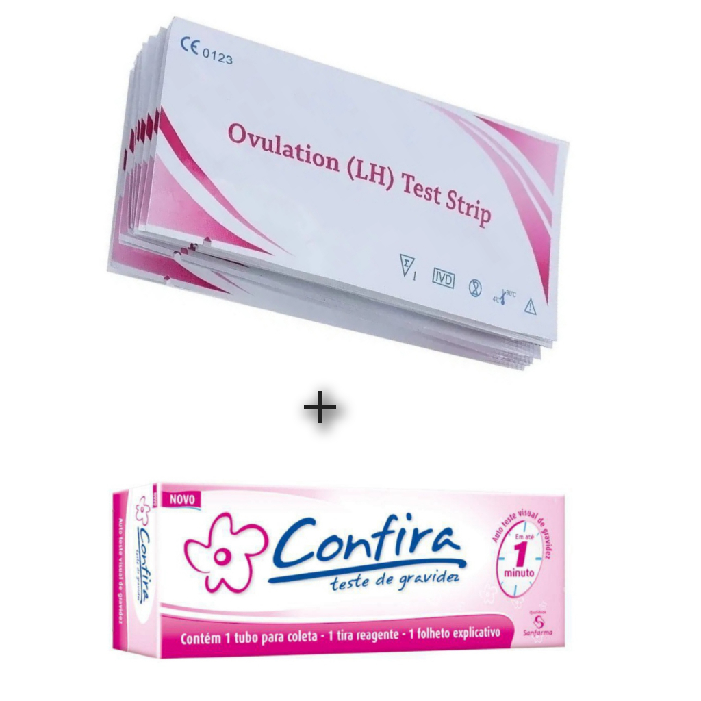 10 testes de ovulação LH + 2 de gravidez HCG Confira fertilidade