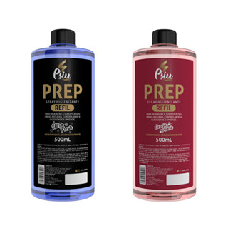 Prep Psiu Refil 500ml - Econômico, Higienizante Contem Thymol (AZUL ou ROSA)