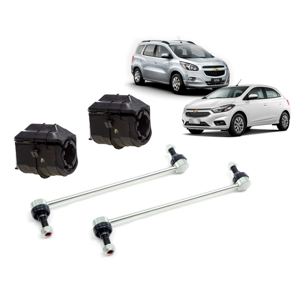 kit de reparo da barra estabilizadora dianteira bieleta e bucha GM Spin Onix Cobalt Prisma 21mm