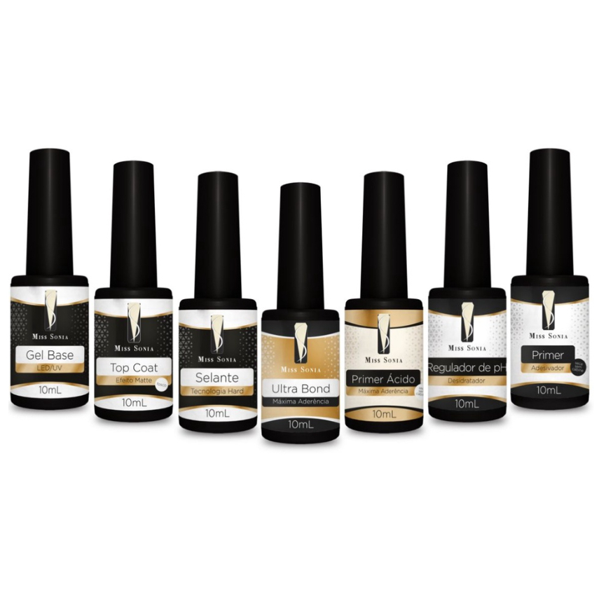 Top Coat Bond Aid Balanceador de PH Primer Miss Sonia 10-15 ml Unhas Acrigel