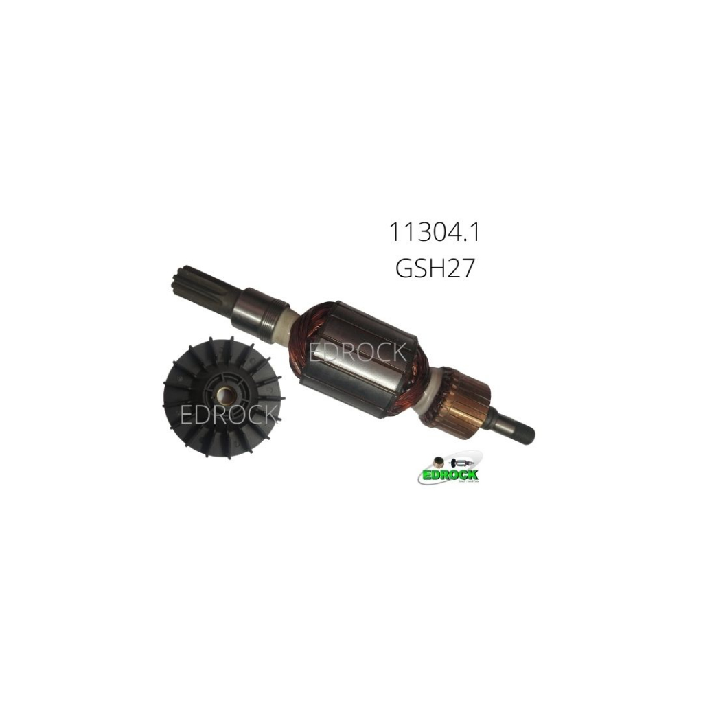 Induzido + Ventoinha Para Martelete Bosch 30 Kgs  GSH 27  / 11304.1 - 220 Volts