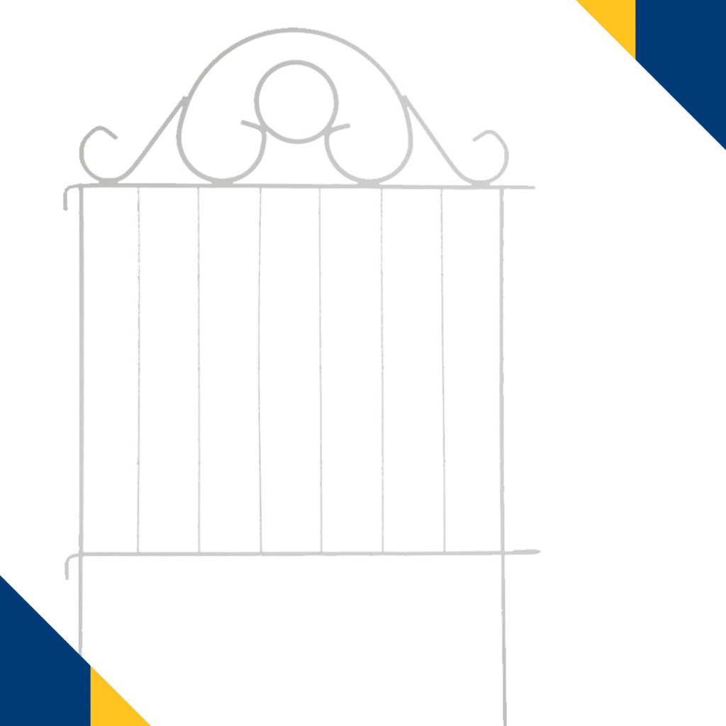 KIT 5 CERCAS JARDIM FIRENZE 56X40CM AÇO(BRANCO)