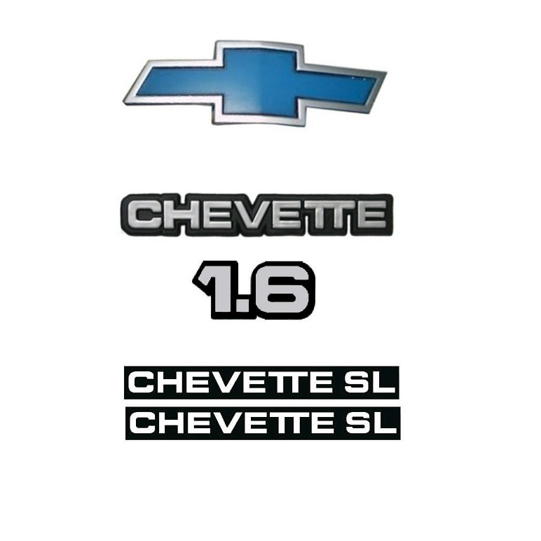 Kit EmblemaS Grade + Chevette + 1.6 + Plaqueta Chevette S