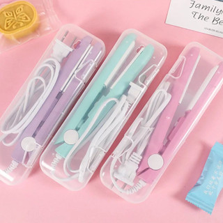 Mini Chapinha Prancha De Cabelo Portátil Com Case Transporte（Cor aleatória）