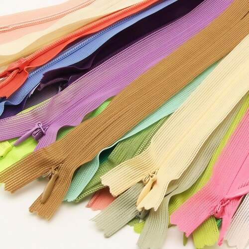 Zíper Invisível Fixo - Kit c/ 10 Unidades Mesma Cor - Vários tamanhos em Oferta na Shopee