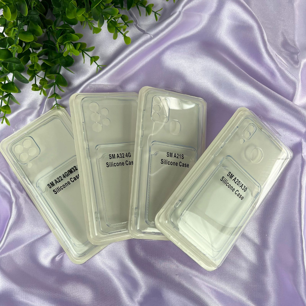 Capa Transparente Porta Cartão Compatível com Samsung A20-A30 / A21S / A22 4G - M22 4G - M32 4G / A32 4G Capinha. CF57
