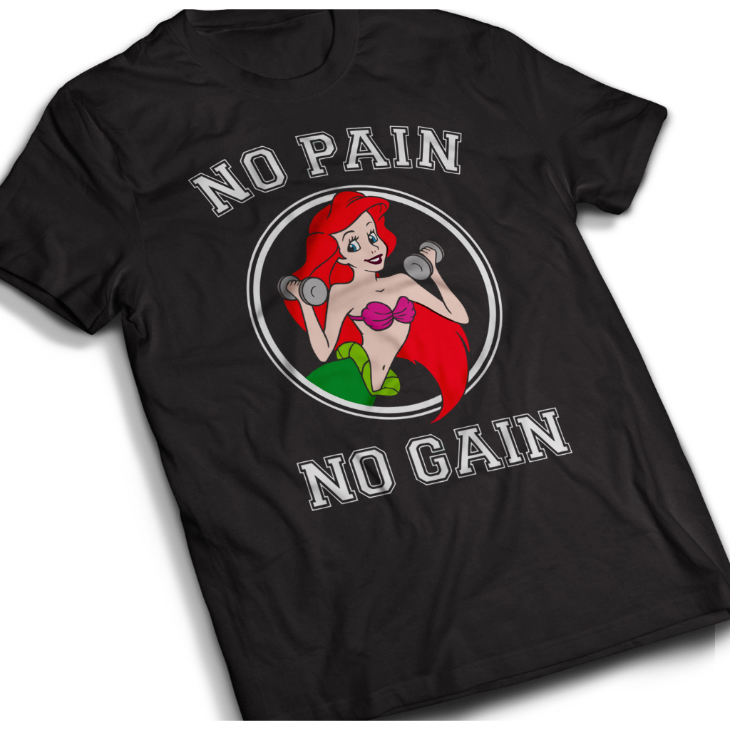 Camiseta Academia Engraçadas Variadas Gym No Pain No Gain Lançamento Treino