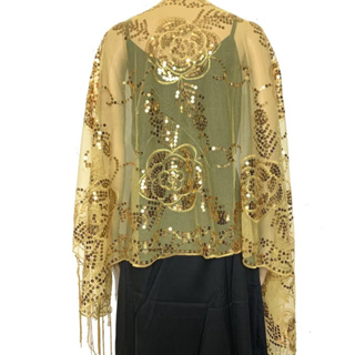 Echarpe De Tule Bordada Detalhes Paetês Desenhos Sortidos Festa Casamento Madrinha em Oferta na Shopee