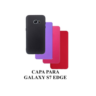 Capa De Silicone Aveludado Colorida Compativel S7 Edge Proteção Celular Capinha Case