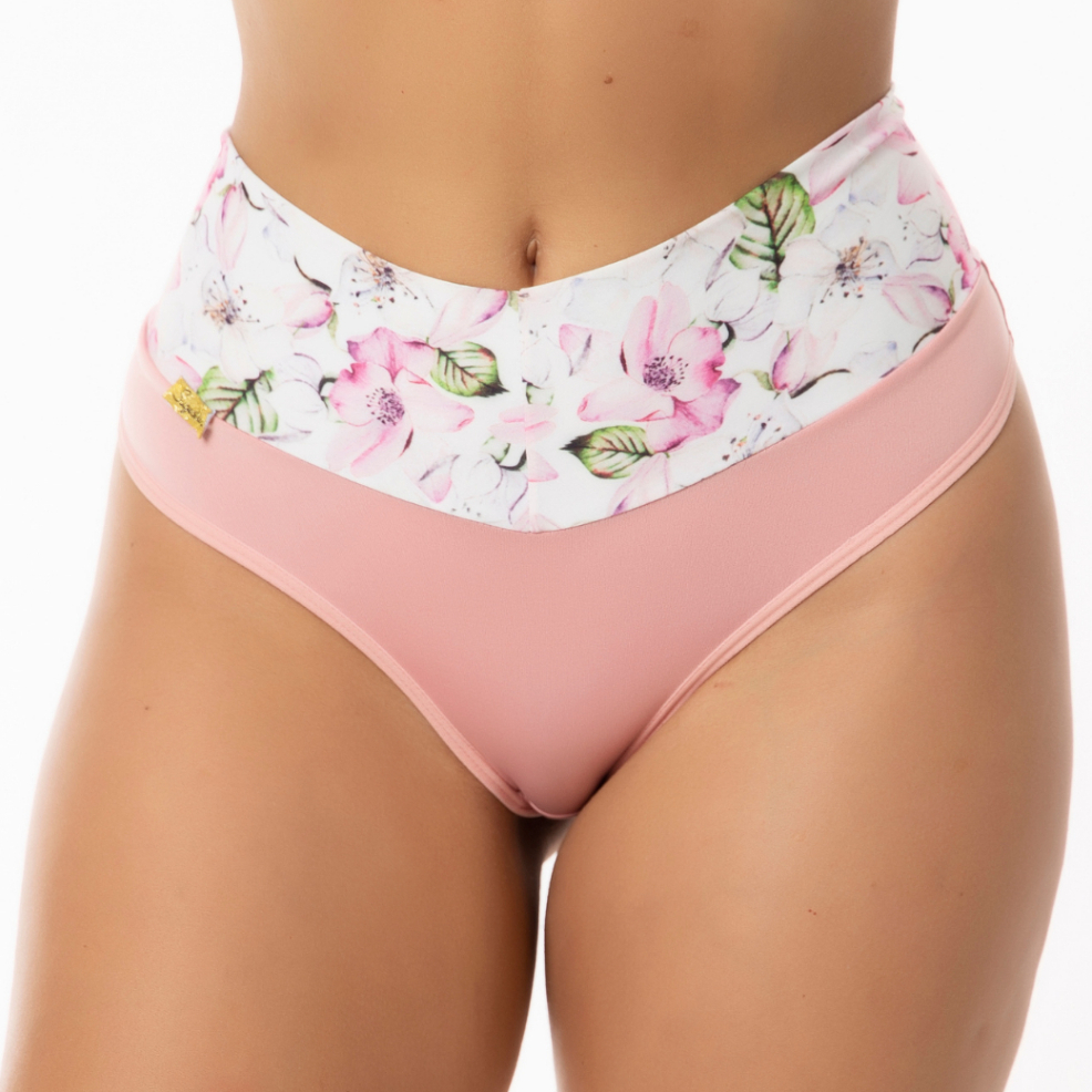 Calcinha Cinta Modeladora Cós Alto Fio Dental Duplo Cintura Alta Tanga Conforto Lingerie Feminina sgt