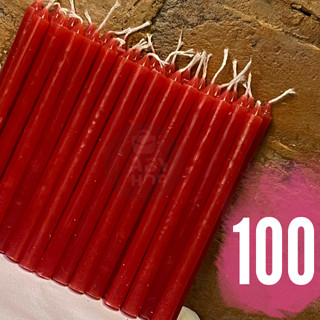 Velas Vermelhas Caixa com 100 Unidades 16x1,2cm Vela Palito em Oferta na Shopee