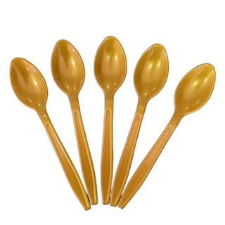Kit 50 Colher Descartável Reforçada Caldos E Sopas Dourada em Oferta na Shopee