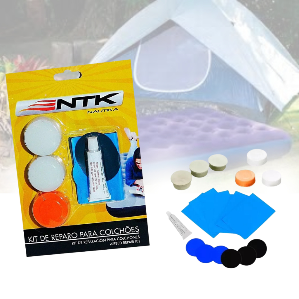 KIt De Reparo Remendo Tampas Para Colchões Nautika NTK Colchoes Colchão Inflável Piscina Bóia Traveseiros Inflaveis