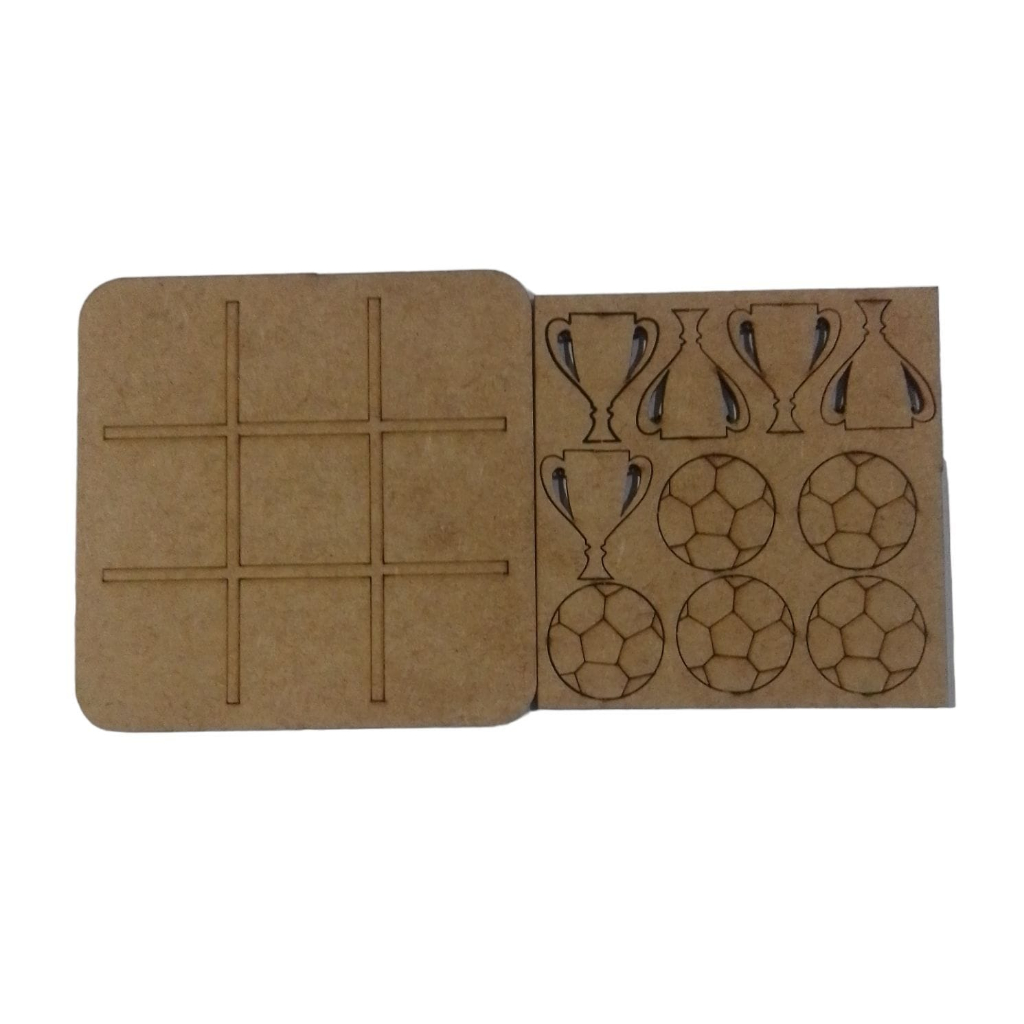 10 Jogos da Velha Futebol Brincadeiras MDF - Madeira