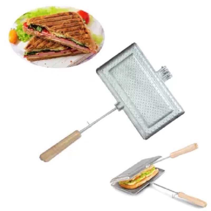 Sanduicheira de Fogão em Alumínio Tostex Duplo Misto Quente Forma Bauru