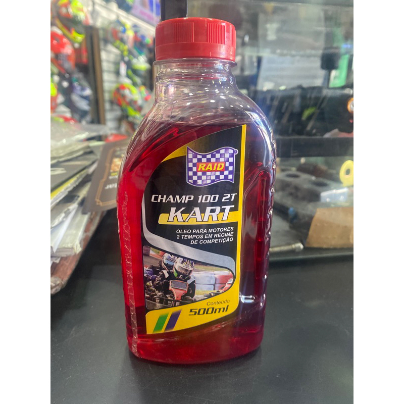 Óleo Sintético Raid Champ 100 Para Motor 75/80cc 2t Kart Competição 500ml