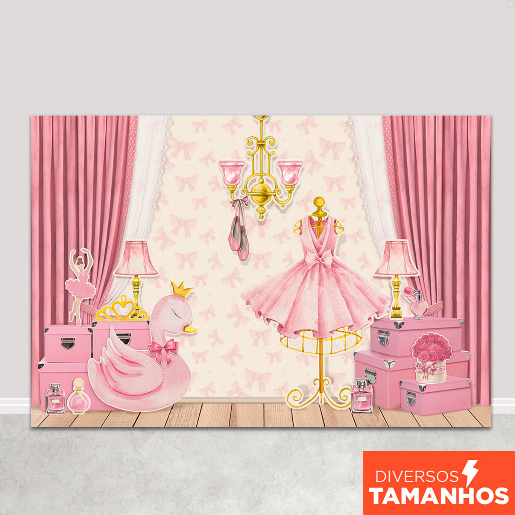 Fundo Fotográfico Dia Das Crianças Bailarina Em Tecido FFC-880 em Oferta na Shopee