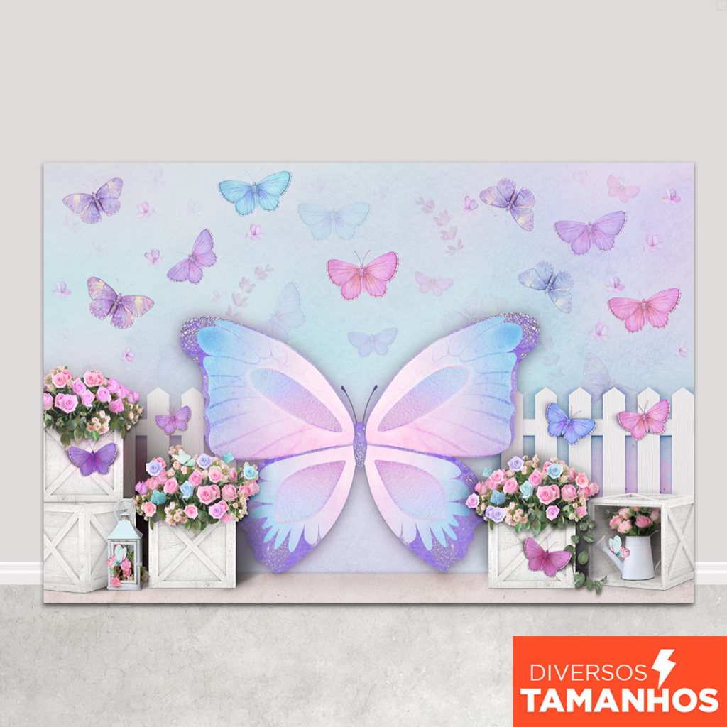 Fundo Fotográfico Infantil Borboleta Cenário Em Tecido Painel Sublimado para Foto em Oferta na Shopee