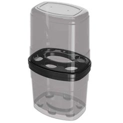 Porta Escovas com Tampa Nitron para Banheiro Organização da Casa Prático e Funcional