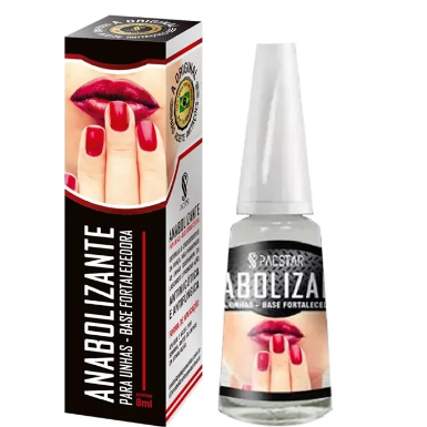 Base Fortalecedora Anabolizante PacStar 8ml Sem Formol Crescimento Unhas