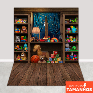 Fundo Fotográfico Dia Das Crianças Quarto De Brinquedos Em Tecido FFC-882 em Oferta na Shopee