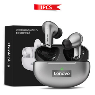 Lenovo-LP5 fone de ouvido sem fio, Bluetooth, Touch Control Headset, impermeável esportes com microfone
