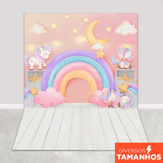 Fundo Fotográfico Dia Das Crianças Cenário Unicórnio Painel Em Tecido Sublimado - FFA-520 em Oferta na Shopee