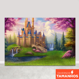 Fundo Fotográfico Dia Das Crianças Castelo princesas Em Tecido FFA-523 em Oferta na Shopee