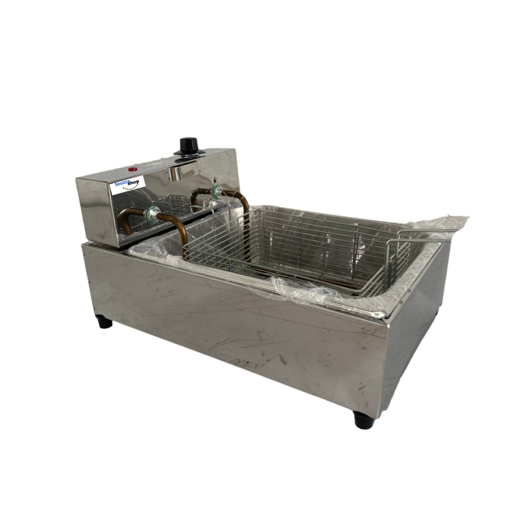 Fritadeira Elétrica cuba 5 litros em inox profissional industrial souzza shop