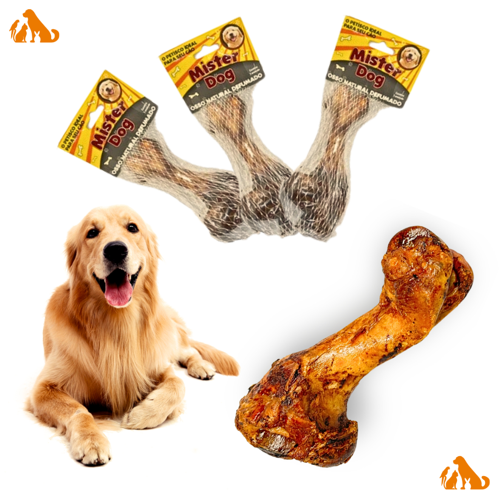 Osso Pet Femur Defumado Suino - Tamanho 20 CM - Para Cachorro em Oferta na Shopee