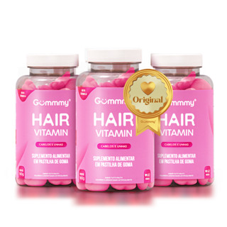 Kit 3 Gummy Hair - Vitamina para Cabelo e unhas em goma