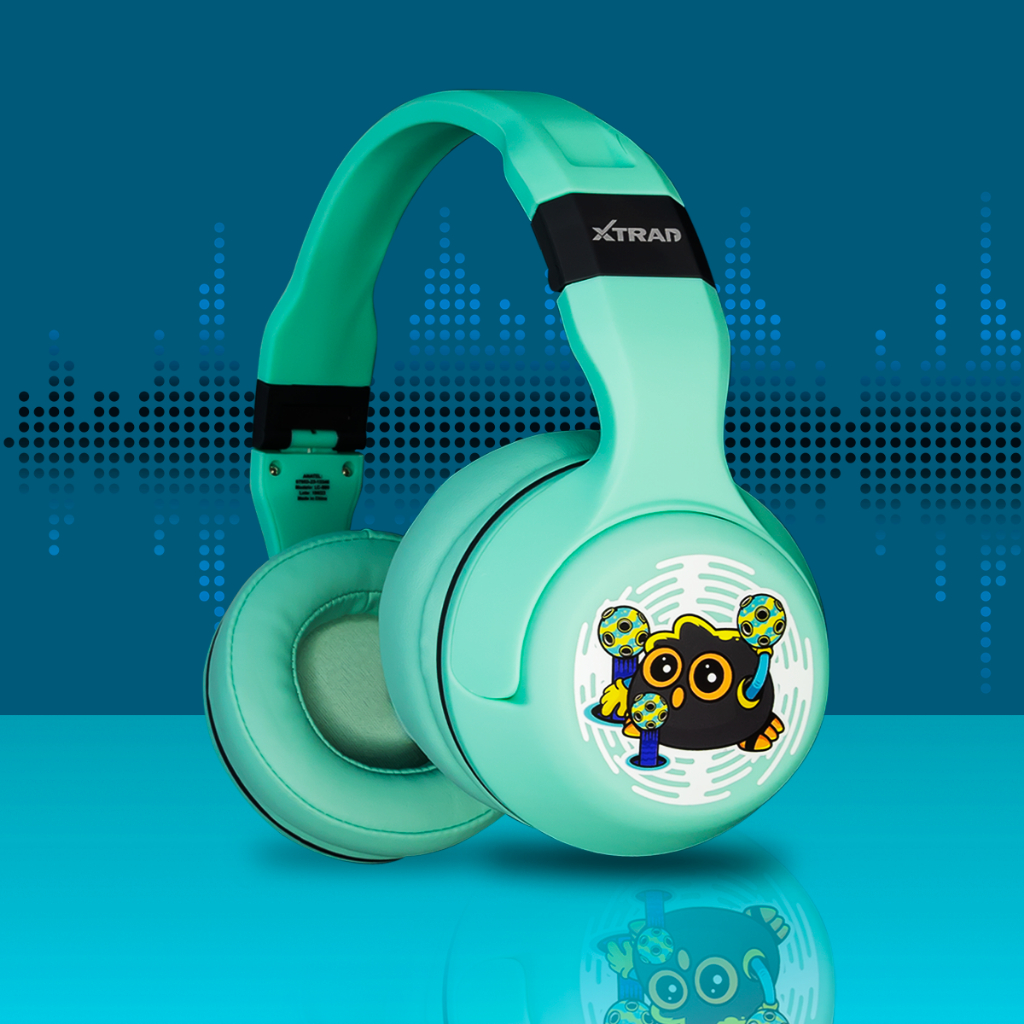 Xtrad Headphone Fone de ouvido bluetooth sem fio infantil Desenho cartoon LC-880