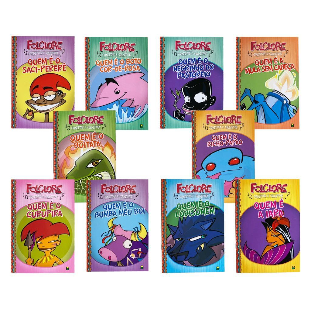 Kit 10 Livinhos de História Infantil Folclore Brasileiro Saci-Pererê, Curupira, Lobisomem Entre Outros em Oferta na Shopee