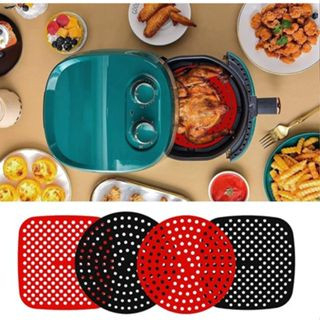 Tapete Protetor Silicone Redondo Para Air Fryer Fritadeira Universal Não Gruda