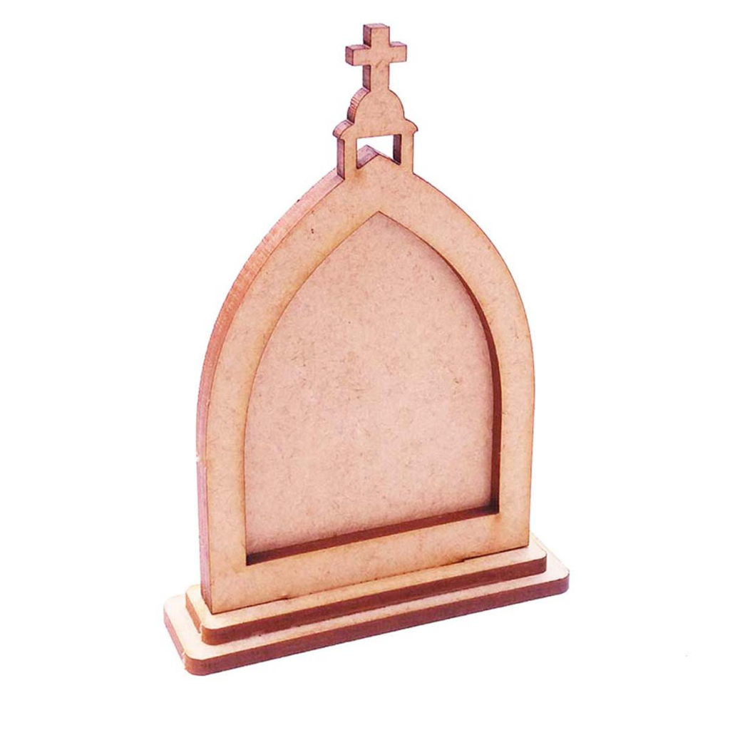 Kit 10 Mini totem display mdf cru miniatura capelinha mdf 20 cm oratorio santo santinha