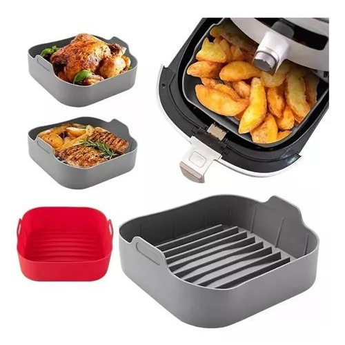 Forma Silicone Grande Air Fryer 21cm Quadrada Antiaderente menor preço